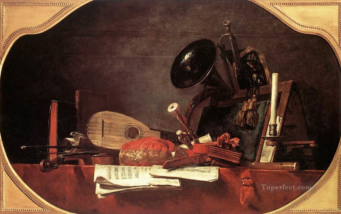 Attributes of Music still life Jean Baptiste Simeon Chardin Oil Paintings